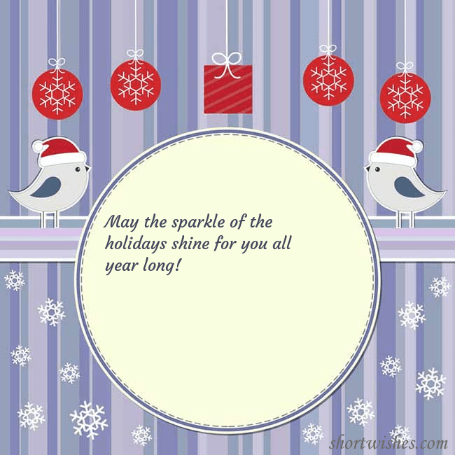 Postcard with Christmas birds
