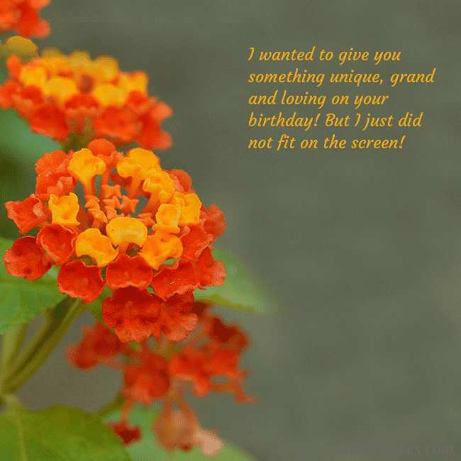 E-card with orange flowers