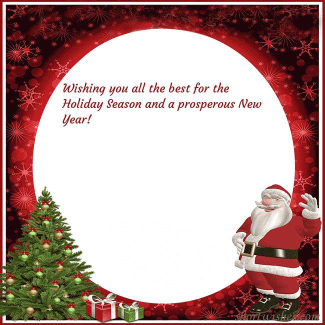 Postcard with Santa Claus and gifts