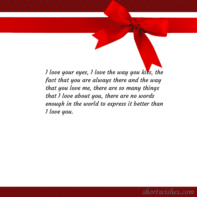 Greeting ecard with red ribbon