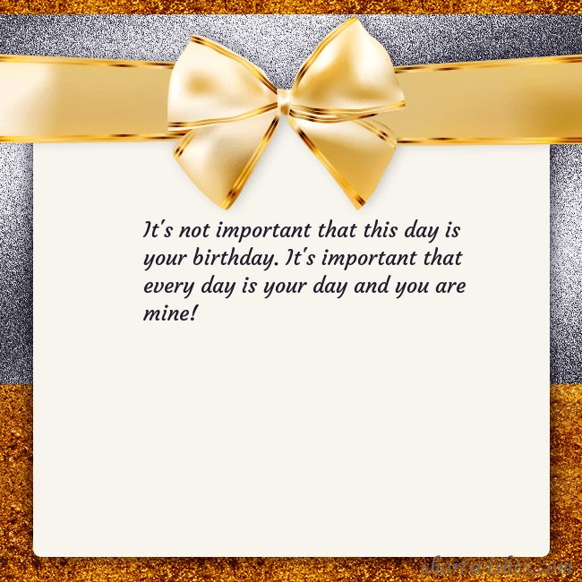 E-card with a gold shimmering ribbon