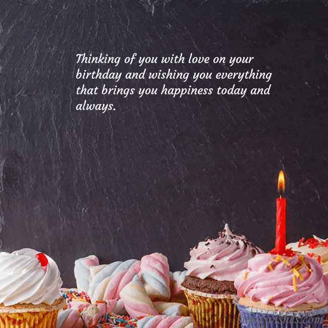 Birthday ecard with cupcakes and a candle