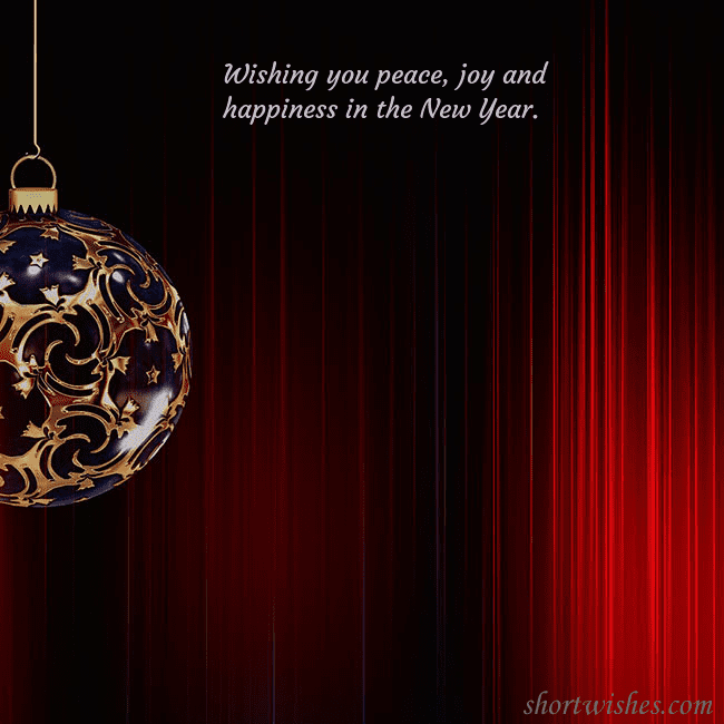 Red postcard with a luxurious Christmas tree decoration