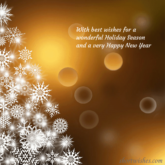 Christmas card shining in gold