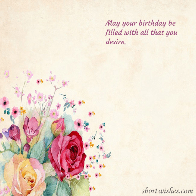 E-card with watercolor painted roses