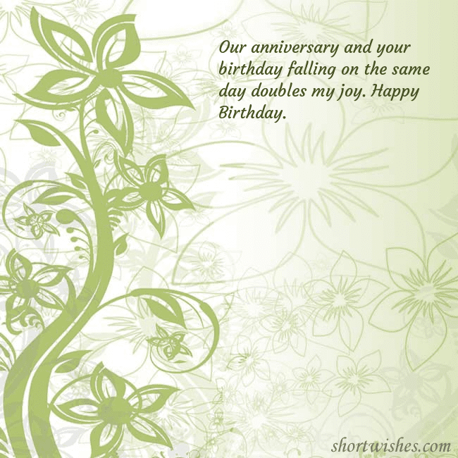 E-card with green painted flowers