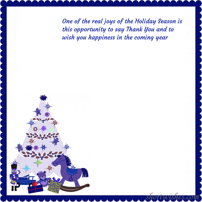Postcard with a Christmas tree and a nutcracker