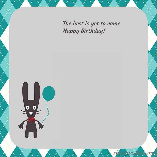 Birthday ecard with a bunny