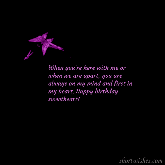 Greeting ecard with flying butterflies
