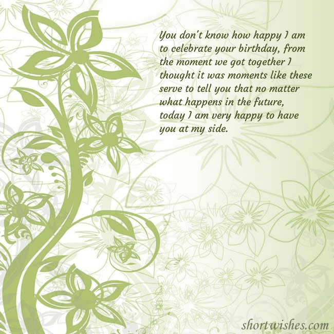 E-card with green painted flowers
