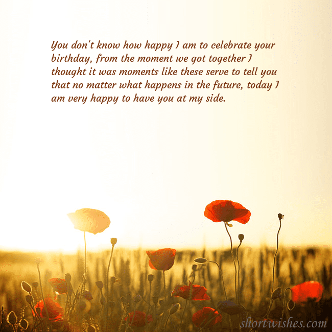 E-card with a field of poppies drowning in the sun