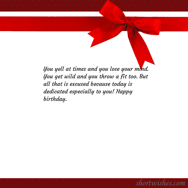 Greeting ecard with red ribbon