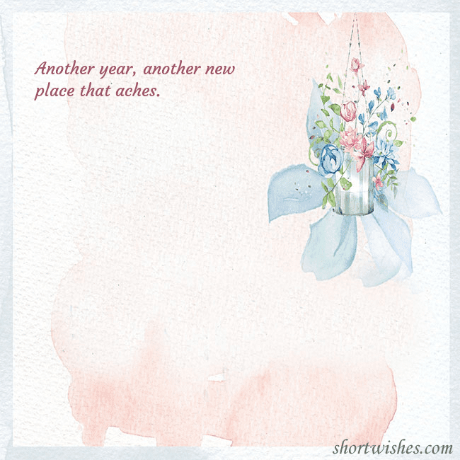 Ecard with watercolor painted flowers