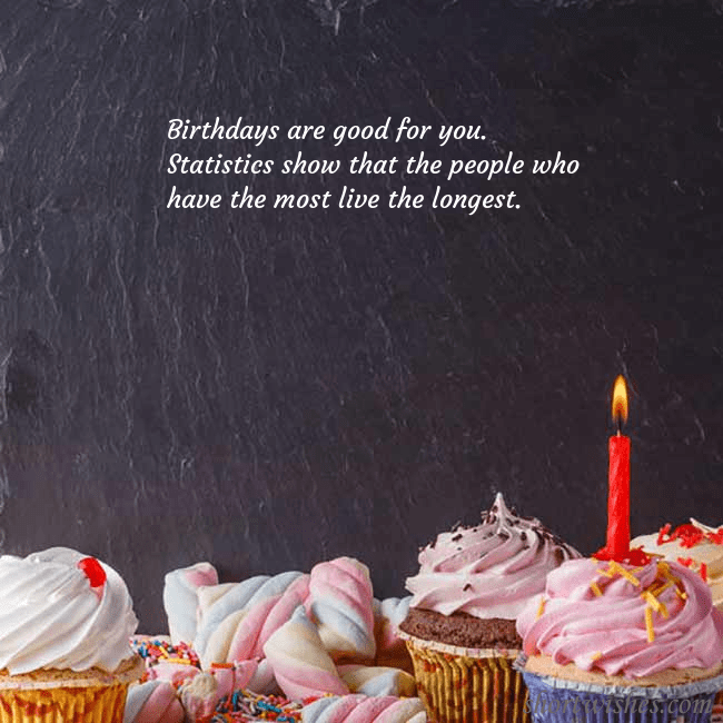 Birthday ecard with cupcakes and a candle