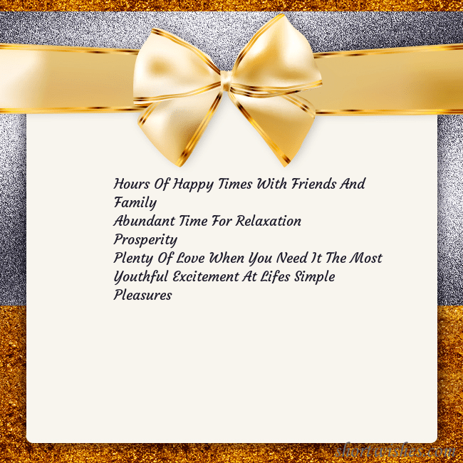 E-card with a gold shimmering ribbon