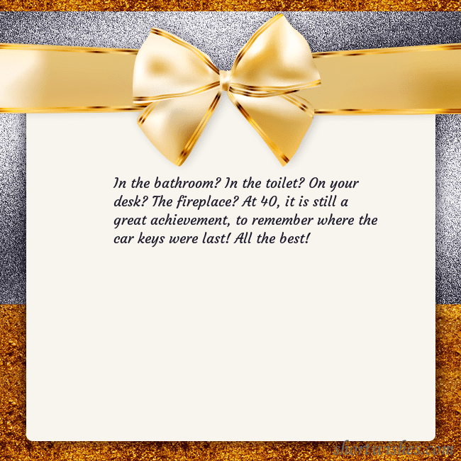 E-card with a gold shimmering ribbon