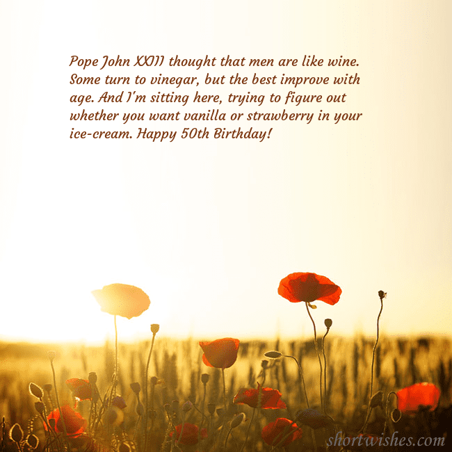 E-card with a field of poppies drowning in the sun