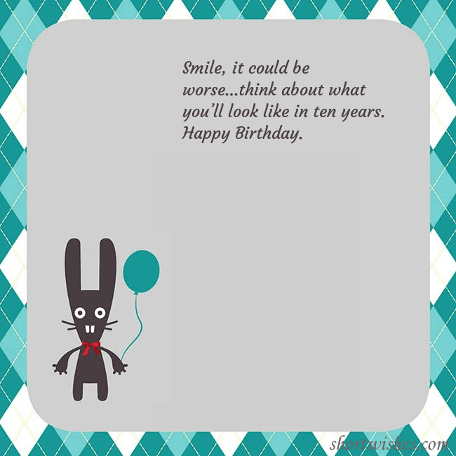 Birthday ecard with a bunny