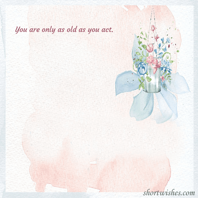 Ecard with watercolor painted flowers