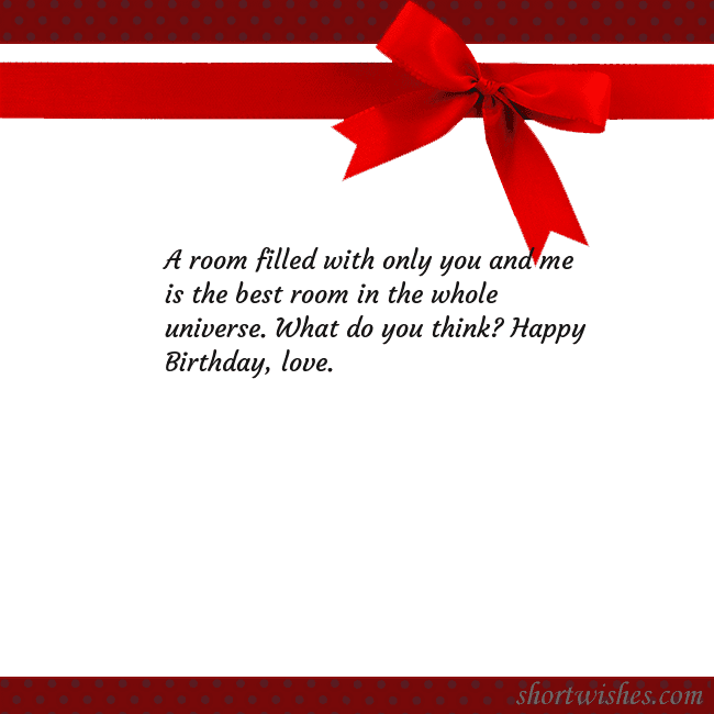 Greeting ecard with red ribbon