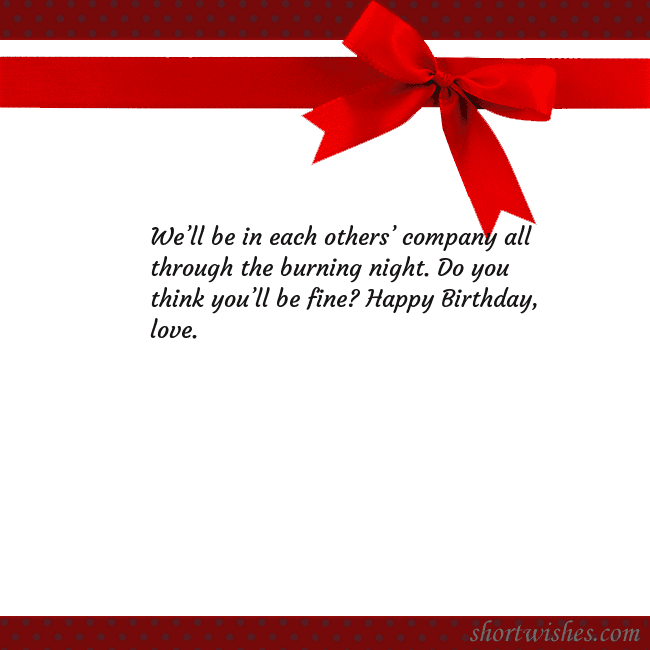 Greeting ecard with red ribbon