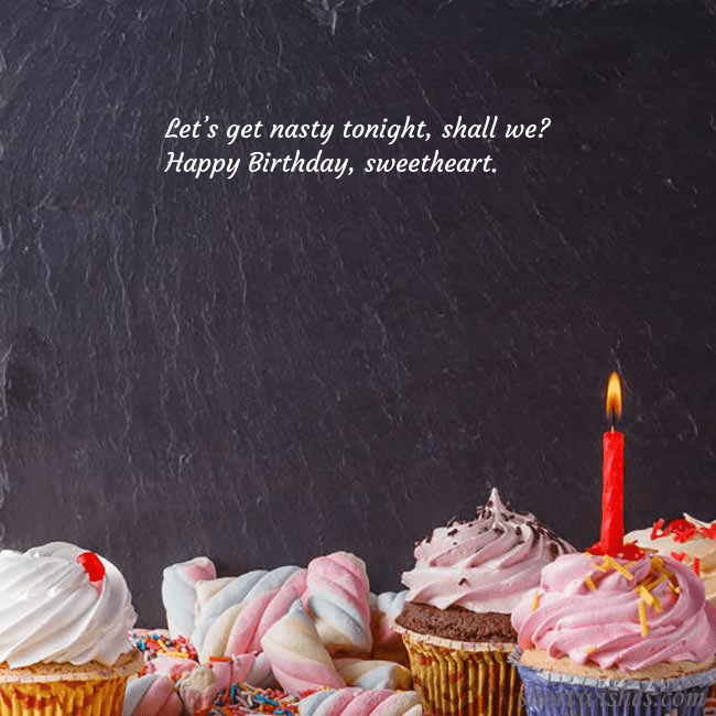 Birthday ecard with cupcakes and a candle
