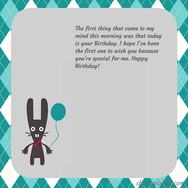 Birthday ecard with a bunny