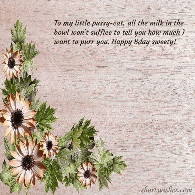 Postcard with brown flowers