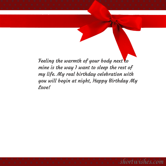 Greeting ecard with red ribbon