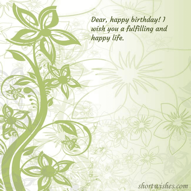 E-card with green painted flowers