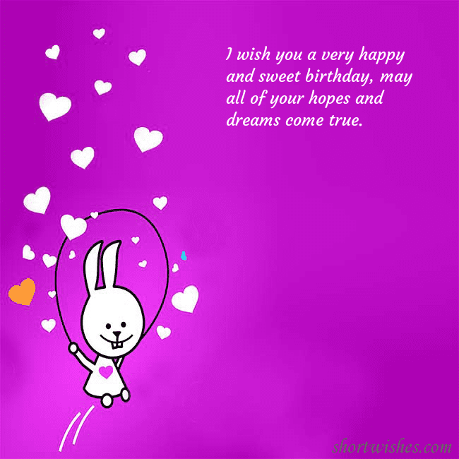 Greeting ecard with a funny bunny