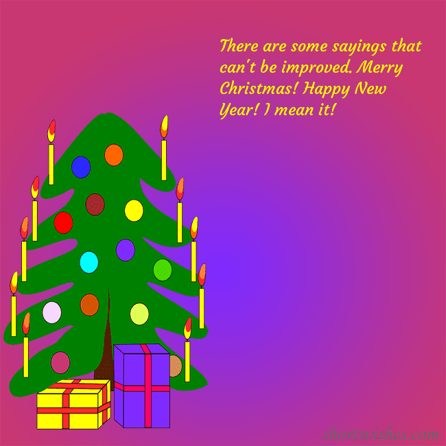 A postcard with a drawn Christmas tree