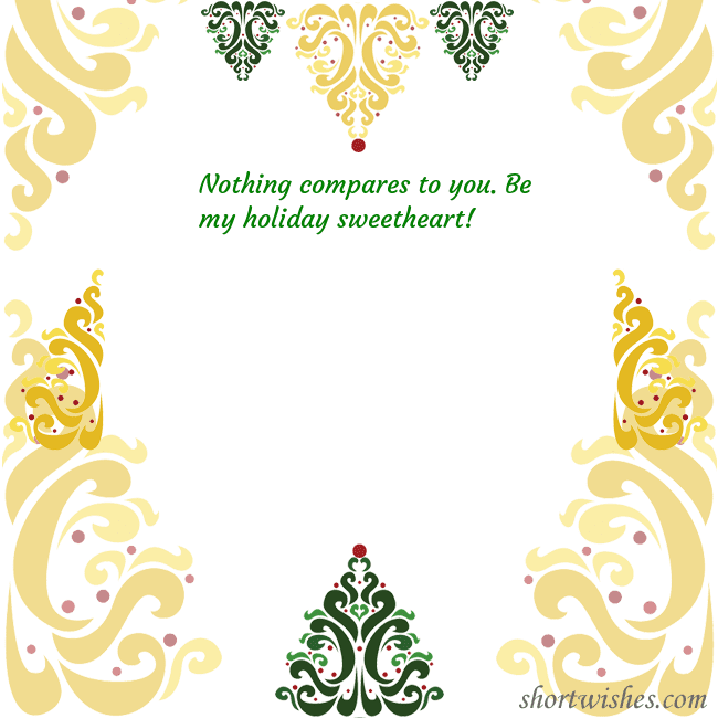 Postcard with Christmas trees