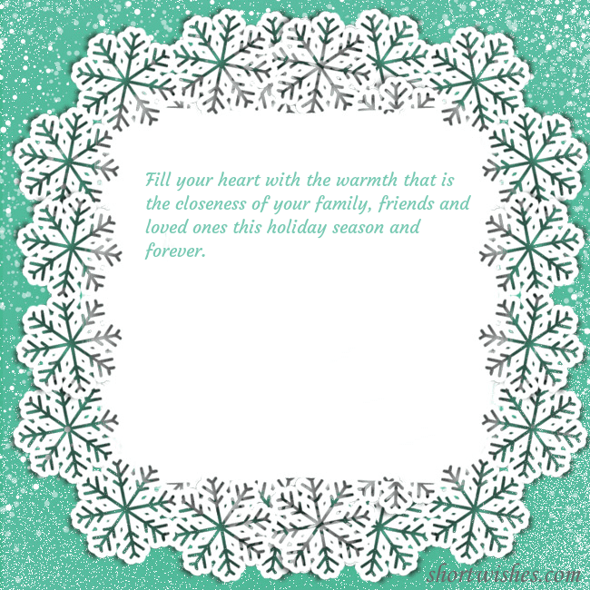 Postcard with snowflakes