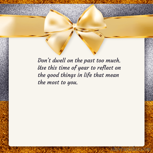 E-card with a gold shimmering ribbon