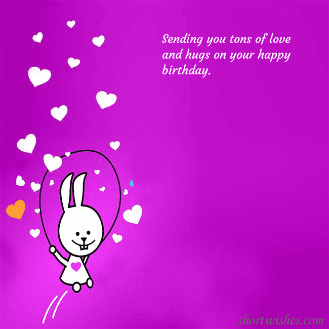 Greeting ecard with a funny bunny