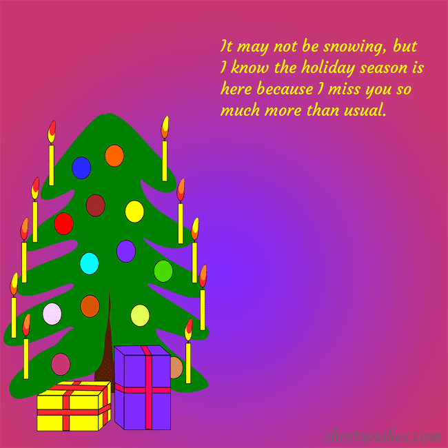 A postcard with a drawn Christmas tree