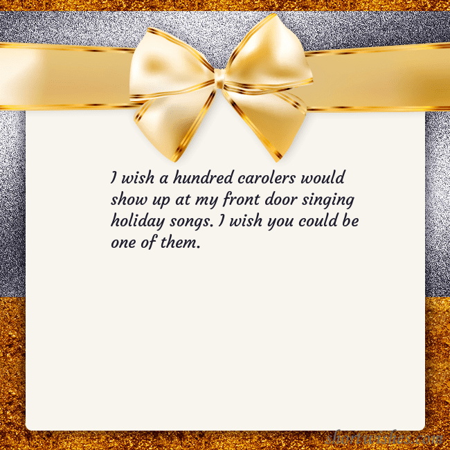 E-card with a gold shimmering ribbon