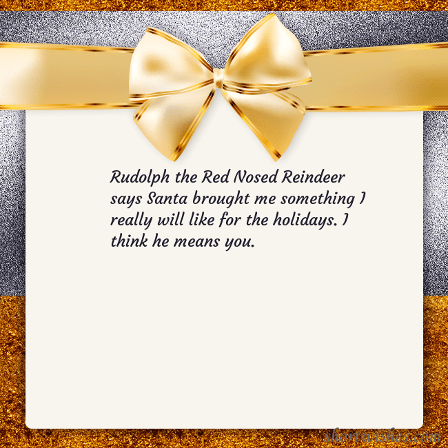 E-card with a gold shimmering ribbon