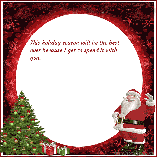 Postcard with Santa Claus and gifts