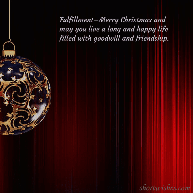 Red postcard with a luxurious Christmas tree decoration