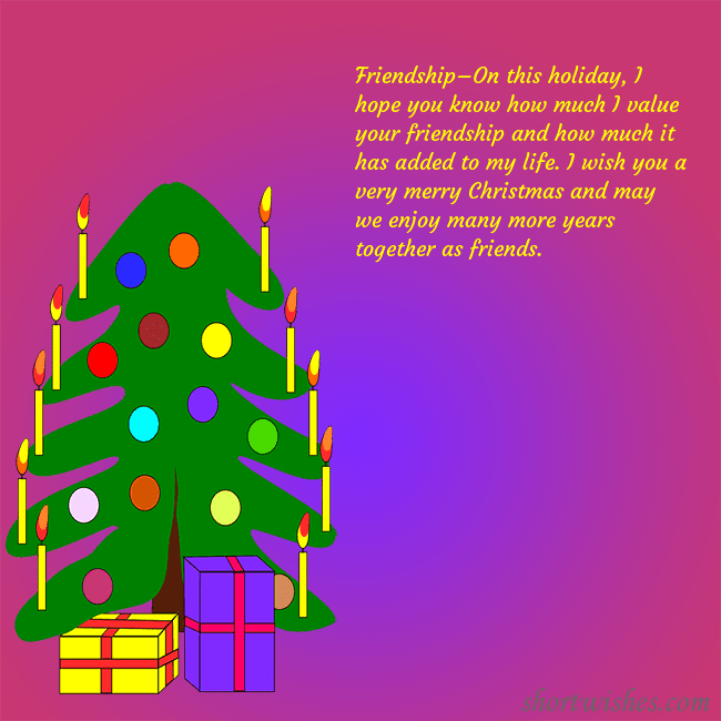 A postcard with a drawn Christmas tree