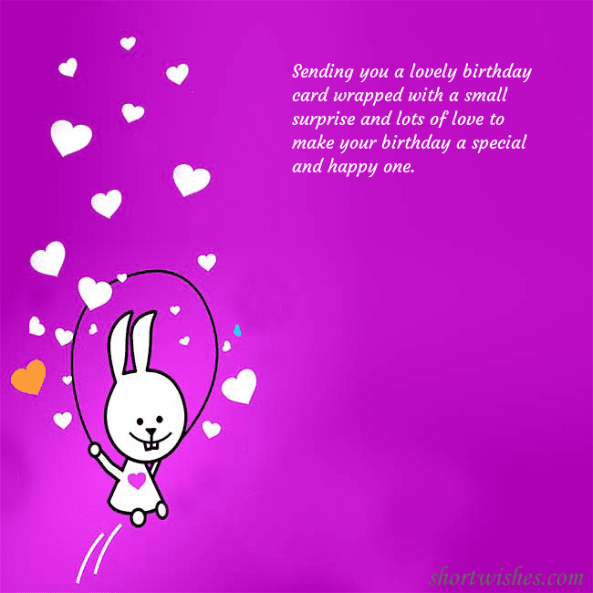 Greeting ecard with a funny bunny