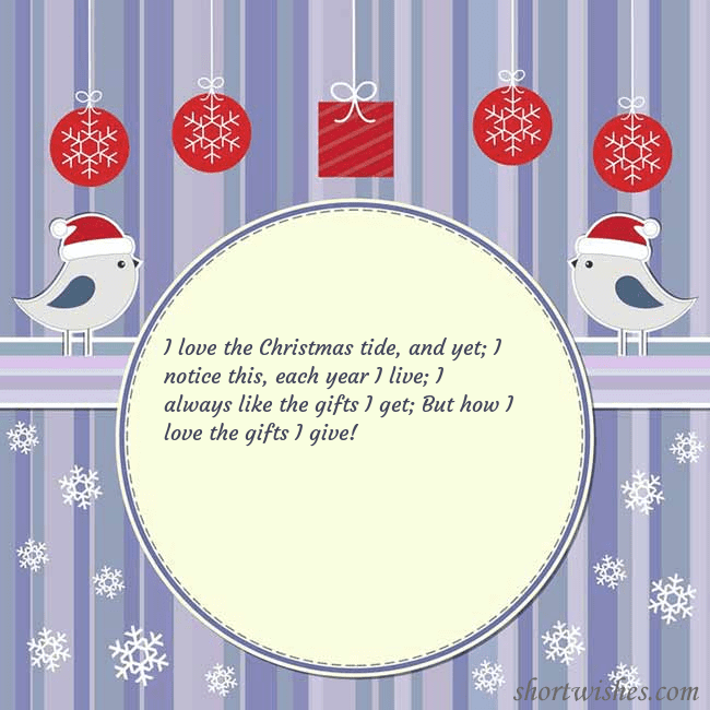 Postcard with Christmas birds