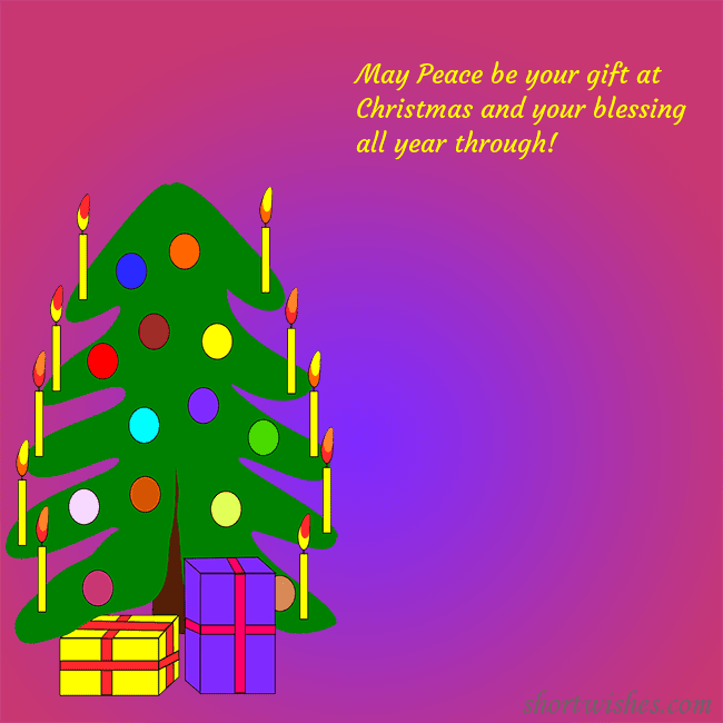 A postcard with a drawn Christmas tree