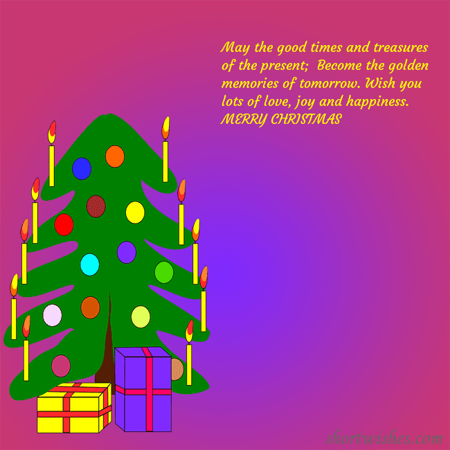 A postcard with a drawn Christmas tree