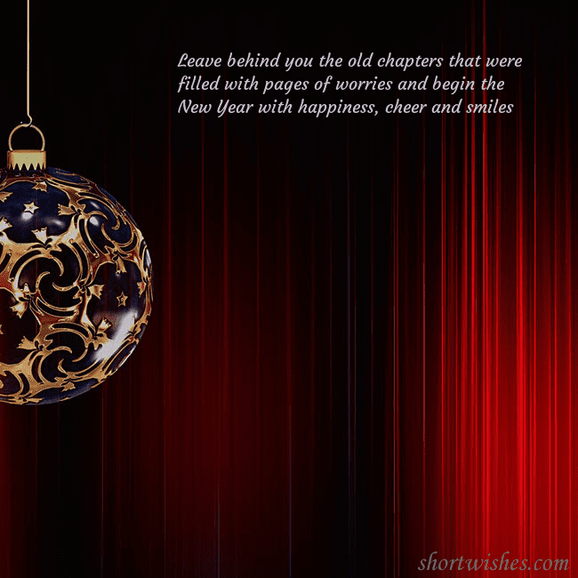 Red postcard with a luxurious Christmas tree decoration