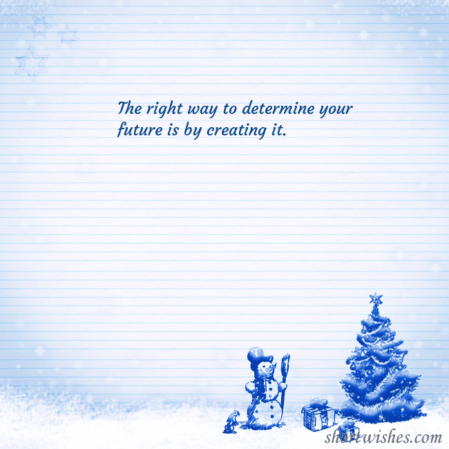 Postcard with a snowman and a Christmas tree