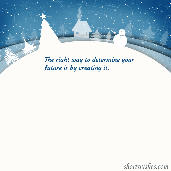 Christmas card with a snowy village