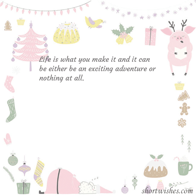 New Year's card with a singing pig